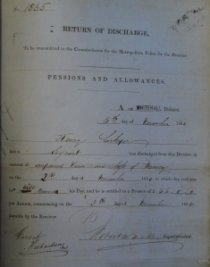 Henry Lockyer Pension (The National Archives, MEPO 21/6)